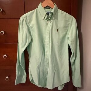 Ralph Lauren Classic Fit Mint Green Womens Shirt
